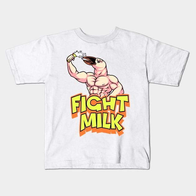 Fight Milk Kids T-Shirt by theyoiy